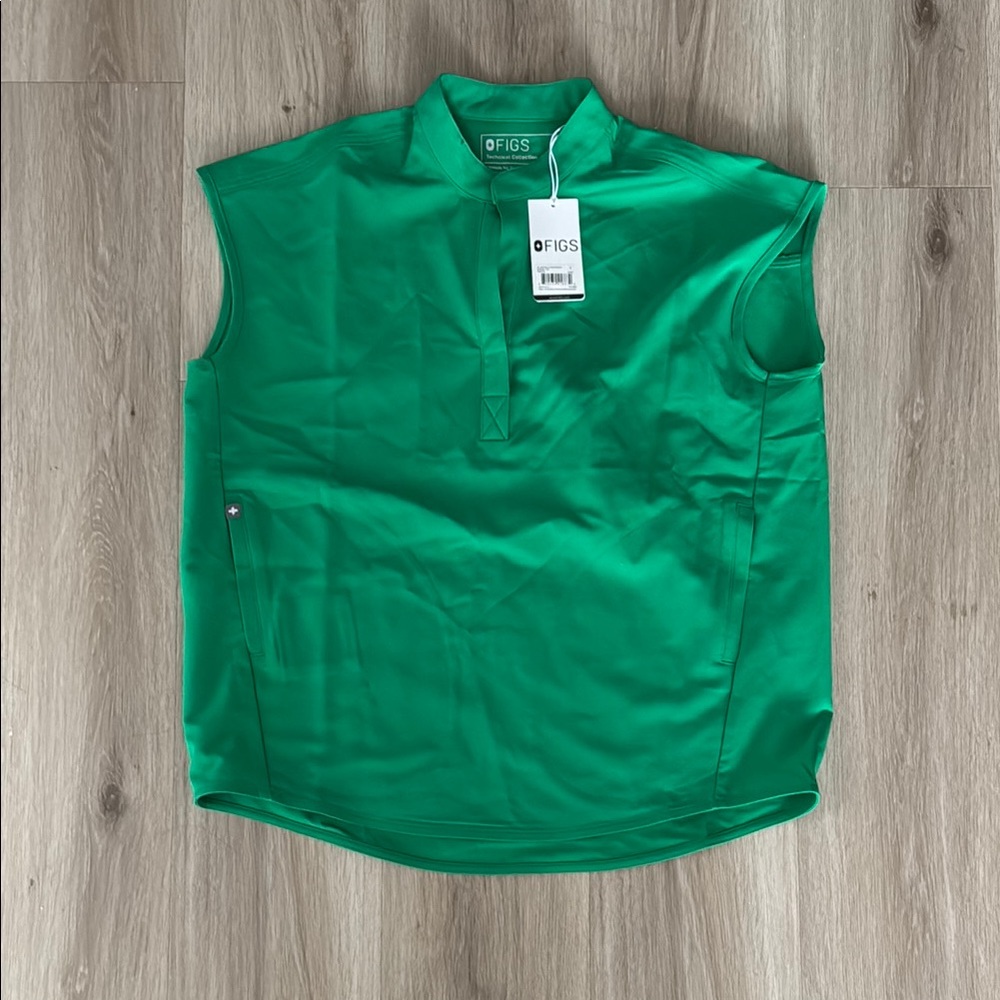 Figs Green Sleeveless Top Size: Small